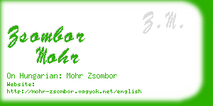 zsombor mohr business card